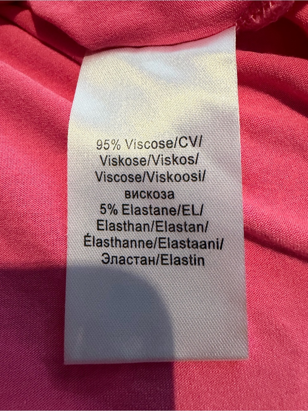38. Marble Bright Pink Women's Short Sleeve Top - Picture 7 of 7